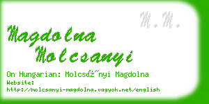 magdolna molcsanyi business card